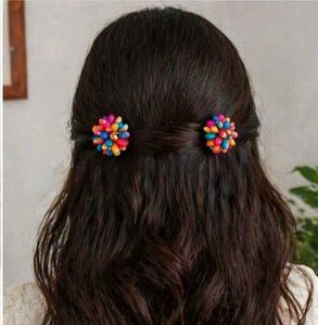 Boho Beaded Flower Hair Clip
