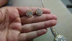 Stunning Crystal &amp; Opal Choker and Earring Set