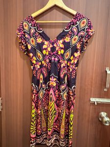 Label Ritu Kumar Boho Paisley Print V-Neck Dress