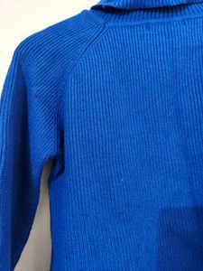 Royal Blue Turtleneck Sweater