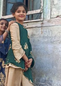 Green 1 Side Pattern Dress