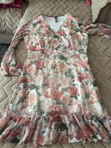 Floral Print Wrap Dress