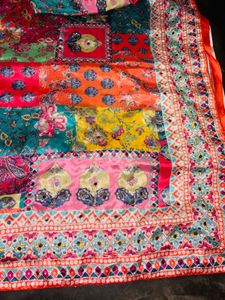 Trending chinnon with beautiful print saree