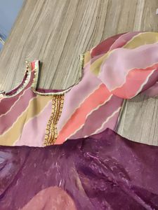 Girls Lehanga Choli Set With Friled Duptta