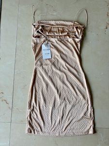 URBANIC Elegant Sheer Embellished Mini Dress