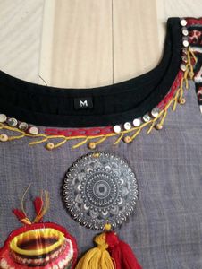 Elegant Ethnic Gown with Print