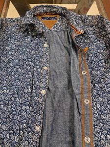 PRINTED navy Blue Boys SHIRT