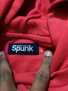Red Sleeveless Hoodie