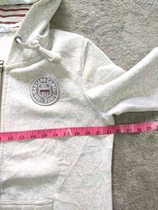 Estren Camel Grey Zip-Up Hoodie