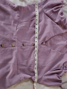 Chic Lavender Button-Up Midi Dress