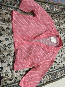 Pink Striped Cotton blezzer
