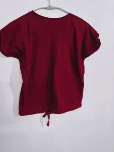Cute Maroon Smile Tee