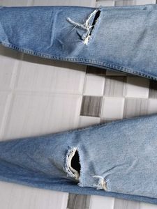 Distressed Light Wash Jeans