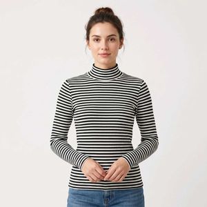 Striped Turtleneck Top