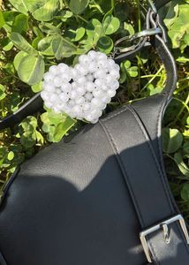 Red Beaded Heart Keychain