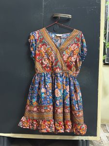 Boho Floral Mini Dress