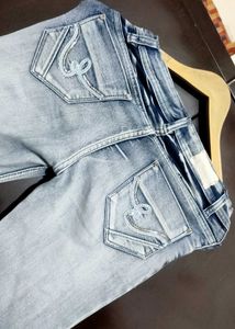 Grey Color Denim Jeans For 4- 5 Year Girl
