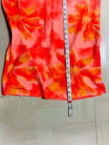 Vibrant Orange Tie-Dye Maxi Dress