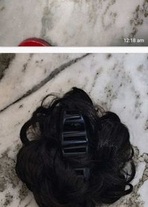 Black Curly Hair Bun