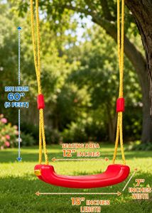Kids Swing Seat Red, Age three to ten Year