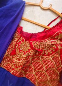 Elegant Blue Anarkali Kurta Set