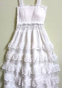 🌙🌟STARS & MOON WHITE Y2k VINTAGE MIDI
