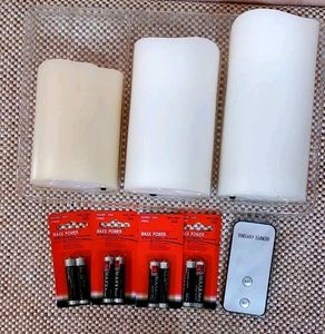 3 LED CANDLES WITH REMOTE CONTROL