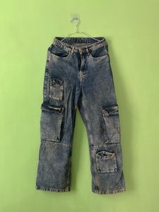 Vintage Wash Cargo Jeans
