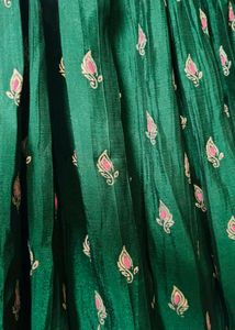Elegant Green lehanga with Pink Motifs