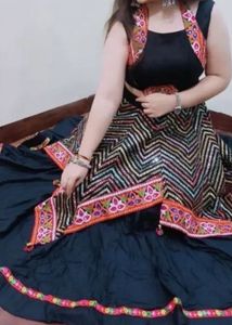 Embroidered Black Lehenga Choli Set
