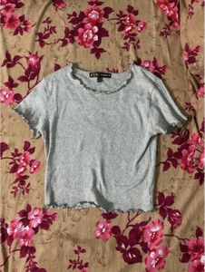 Cute Grey Crop Top