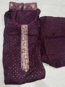 Elegant Sequined Kurta Set