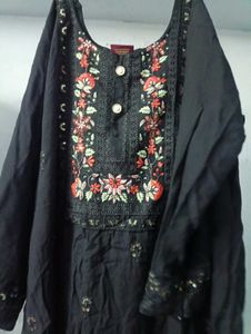 Embroidered Black Tunic