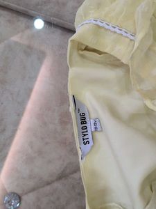Yellow Puff Sleeve top