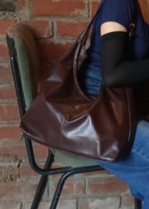 Chic Brown Faux Leather Hobo Bag