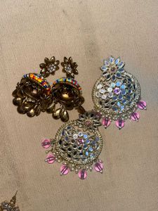 Designer Ethnic Jhumka Earrings combo of 2