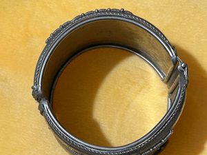 Intricate Ethnic Silver Bangle
