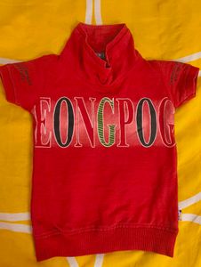 Boys Red T-Shirt &amp; Denim Jeans Set