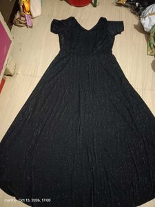 Elegant Black Sparkle Maxi Dress