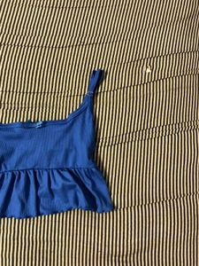 Royal Blue Peplum Tank Top