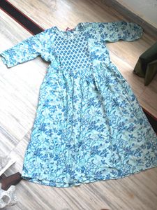 Blue Maternity Kurta