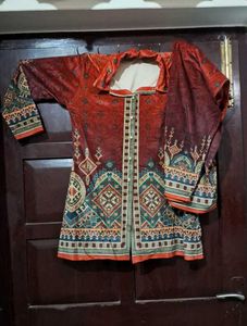 Elegant Velvet Printed Kurta Set