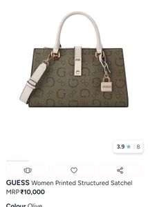 GUESS Women Printed Structured Satchel Bag