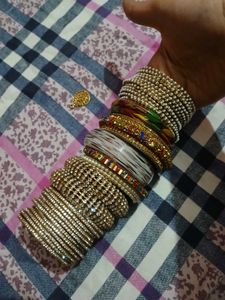 COMBO of Sparkling CZ Bangles Sets with