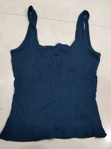 Dark Blue Sleeveless Tank Top