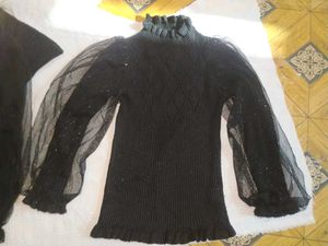 Combo of 3 Girls Winter Tops (4-5 Y)