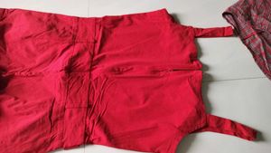 Red Sleeveless Belted Jumpsuit Size 34 + FREE Jack