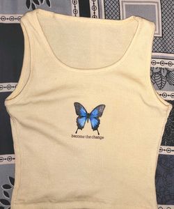 Cute Butterfly Graphic Tank Top