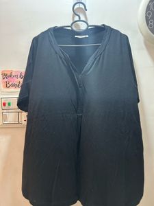 Westside plus size Classic Black V-Neck Top