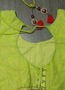 Green Embroidered Lehenga Set